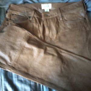 COPY - RALPH LAUREN  LEATHER  JEAN,SIZE 31,DISTRESSED SHEEPSKIN,NO MAJOR ISSUES